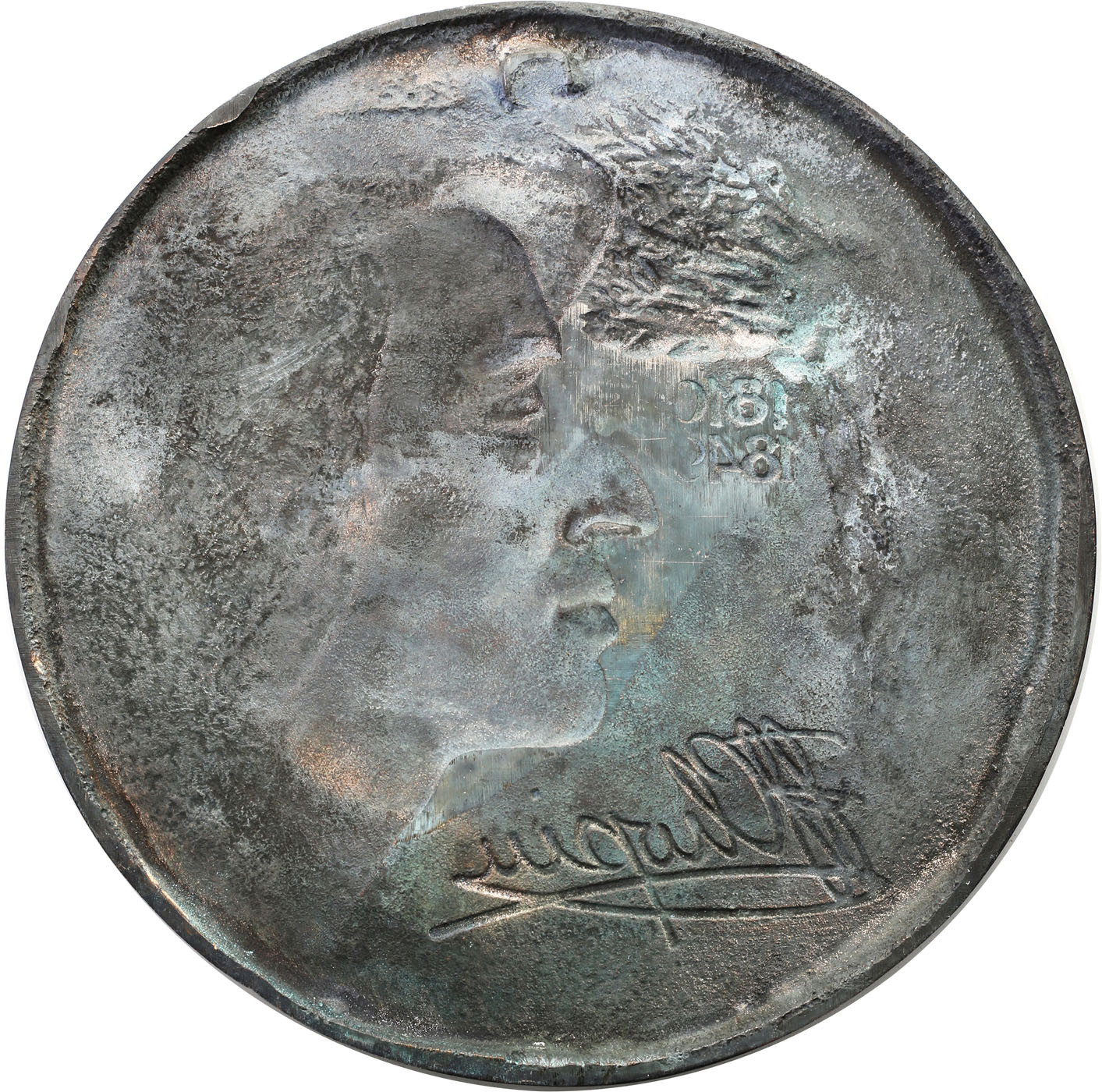 Plakieta Fryderyk Chopin 1810-1849, J. Markiewicz, brąz - RZADKA